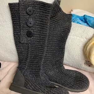 Grey Knit Ugg Boots